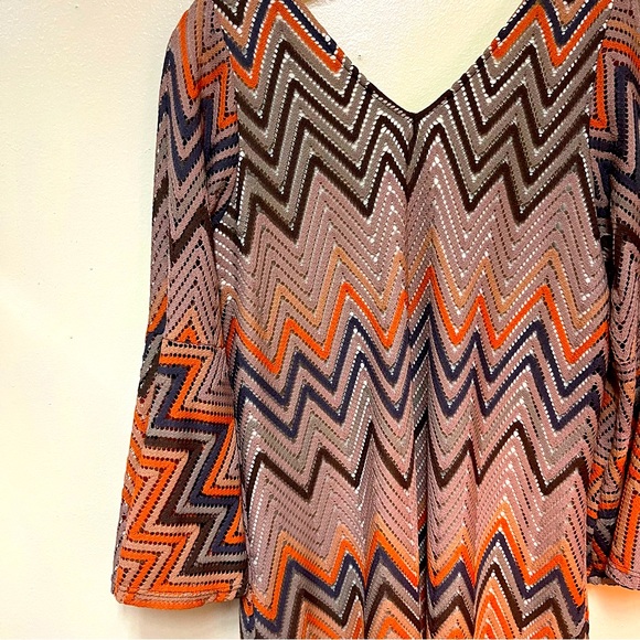 FUN & FUNKY SUNSET 70s DRESS - Picture 3 of 7